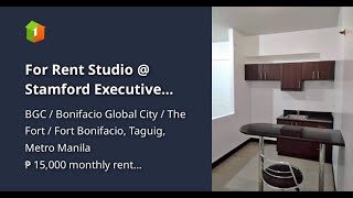 For Rent Studio  Stamford Executive Residences McKinley Hill [upl. by Knight702]