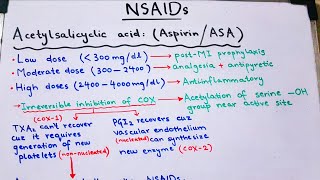 CLEAR all your concepts about NSAIDs pharmacology  Aspirin made EASY and QUICK [upl. by Turmel468]