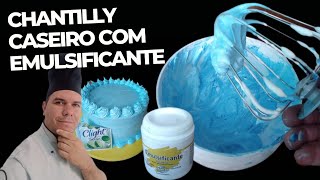 Como fazer chantilly caseiro com emulsificante e suco super fácil [upl. by Paley]