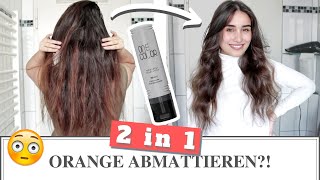 HAARE ABMATTIEREN DROGERIE Haarfarbe  Gelbstich Orangestich entfernen  Kühles Braun [upl. by Annirac]