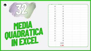 STATISTICA 32  La media quadratica in Excel [upl. by Haines303]