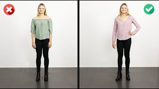 How To Widen Hips and Reduce Broad Shoulders  6 Outfits [upl. by Kcinemod937]