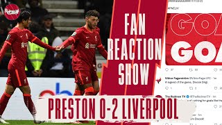 INCREDIBLE ORIGI GOAL SEES REDS THROUGH  Preston 02 Liverpool  LFC FAN REACTIONS [upl. by Kern]