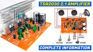 TDA2030 21 Audio amplifier circuit  How to make 21 Audio amplifier at Home [upl. by Yelime787]