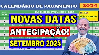 Calendário Oficial do Bolsa família do mês de setembro de 2024 Com Antecipação Veja Valores [upl. by Eniotna]