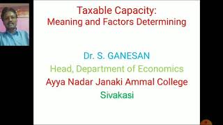 Taxable Capacity Meaning and Factors Determining [upl. by Atiuqal]