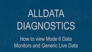 Using ALLDATA Diagnostics to Access Mode 6 and Readiness Monitors [upl. by Sofko591]