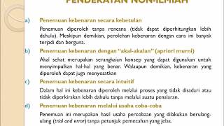 EPISTEMOLOGI PENDEKATAN ILMIAH amp NONILMIAH 2 [upl. by Mccall867]