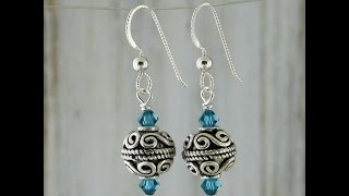 Basic Wrapped Wire Loop Bead Earrings [upl. by Tray]