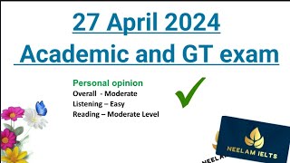 27 APRIL 2024 IELTS EXAM PREDICTION  27 April IELTS EXAM PREPARATION  APRIL IELTS EXAM  IDP amp BC [upl. by Cinimod]