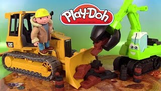 Pâte à modeler Play Doh Chomper le Bulldozer Camion Bruder Bulldozer Caterpillar Diggin’ Rigs [upl. by Tayyebeb]