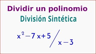 División Sintética  Algebra de Baldor Ejercicio 75  1 [upl. by Appolonia]