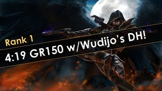 Diablo 3 Rank 1 4 Player GR150 in 419 with Wudijos Support Demon Hunter [upl. by Margarette173]