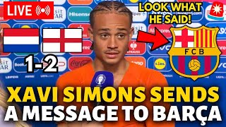 🚨URGENT XAVI SIMONS SENDS A MESSAGE TO BARCELONA AFTER THE MATCH NOBODY EXPECTED BARCELONA NEWS [upl. by Shayna]