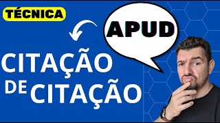 Citação de Citação APUD como utilizar esta técnica para enriquecer seu TCC [upl. by Hcir13]