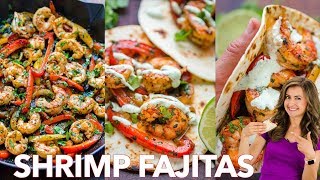 How To Make Shrimp Fajitas  Easy  One  Pan  30  Minute Dinner ✅ [upl. by Schellens]