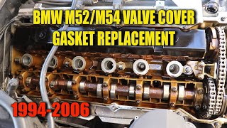 BMW M52M54 Valve Cover Gasket Replacement 19942006 E36 E38 E39 E46 E53 E60 E65 E85 Fast Method [upl. by Allbee194]