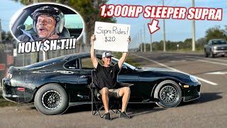 20 Supra Rides Terrifying Random People Off the Street With 1300 Horsepower [upl. by Ilime]