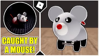 How to get quotCAUGHT BY A MOUSEquot BADGE  MOUSE TRAP MORPH in THE PIGGY BATTLE amp APRP ROBLOX [upl. by Gollin]