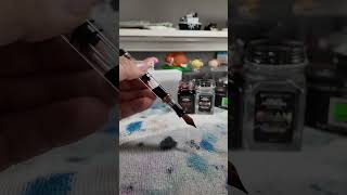 Inking Original Nahvalar in Summer with Monteverde color changing ink ink fountainpen nahavalar [upl. by Ahsaetal]