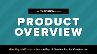 Meet Payroll4Construction — A Payroll Service Just for Construction [upl. by Yecnahc]