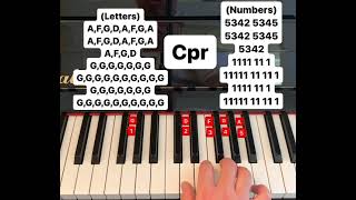 Cpr piano tutorial instrumental part letters and numbers [upl. by Pederson]