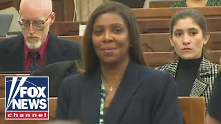 THRILLKILL LOOK Letitia James slammed for smirking at Trump trial [upl. by Eralcyram]