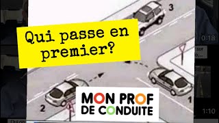 Qui a la priorité quand je passe  Intersection priorité à droite cédez le passage permis [upl. by Ezarras]