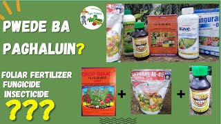 Pwede bang paghaluin ang Foliar Fertilizer Insecticide at FungicideCompatibility [upl. by Tempa990]