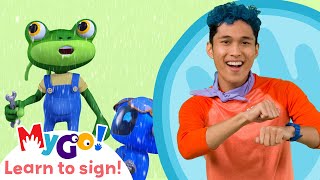 Learn Sign Language with Geckos Garage  Rainy Day Emergency  MyGo  ASL for Kids [upl. by Hashim]