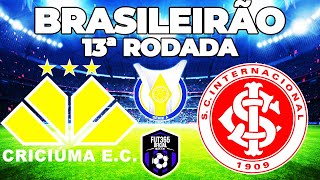 CRICIÚMA E INTERNACIONAL EMPATAM EM 1 X 1 PELO CAMPEONATO BRASILEIRO [upl. by Aeht]