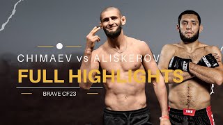 KHAMZAT CHIMAEV VS IKRAM ALISKEROV  FULL FIGHT HIGHLIGHT  BRAVE FC23 [upl. by Brendon]