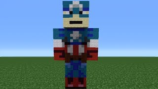 Minecraft 360 How To Make A Captain America Statue The Avengers [upl. by Adelaide]