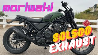 Moriwaki Full Exhaust Install for the 2023 Honda SCL500 CL500 [upl. by Annaek]