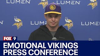 Vikings QB Nick Mullens emotional press conference [upl. by Magulac471]