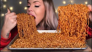 ASMR 10X NUCLEAR FIRE NOODLES CHALLENGE EATING SOUNDS FAIL MUKBANG 먹방 HUNNIBEE ASMR [upl. by Hnaht]