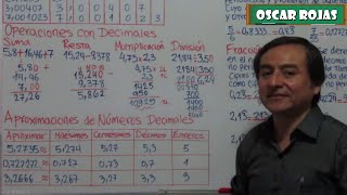 Números Decimales Operación Suma Resta Multiplicación División Aproximar Décimo Centésimo Milésimo [upl. by Askari]