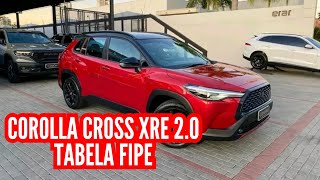 TABELA FIPE DO COROLLA CROSS XRE 20 MODELOS DE 2022 A 2023 [upl. by Law217]