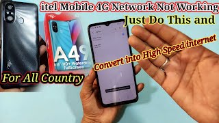 Itel Mobile internet setting  itel Mobile 4G network not working  Itel A48 A49 internet setting [upl. by Dnomal806]