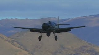 Two Curtiss P40 Kittyhawks aka Warhawks at Wanaka [upl. by Huldah223]