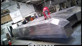 Aluminium Barge Aluminium boat building Fabrication Aluminium Welding Fabrication Mig welding [upl. by Eintruoc]