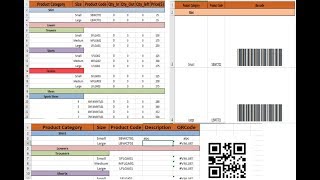 Create Barcode QR Code amp track your inventory all in MS Excel Scan using smartphones [upl. by Alissa993]