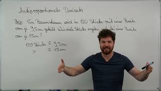 Antiproportionaler DREISATZ Baumstamm Beispiel Antiproportionaler Dreisatz einfach erklärt Mathe [upl. by Gundry]