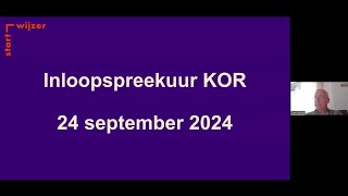 Inloopspreekuur over de KOR regeling en de veranderingen per 1 januari 2025 [upl. by Pazia256]