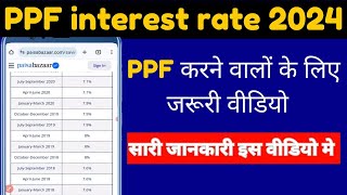 PPF Interest Rate 2024  ppf account kya hai ppf account interest rate ppf account [upl. by Anerbas]