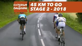 45 kilometers to go  Stage 2 Montbrison  Belleville  Critérium du Dauphiné 2018 [upl. by Dorweiler]