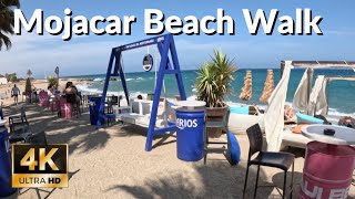 Mojacar Beach Walk  A Hidden Gem  Almeria Spain [upl. by Nemsaj707]