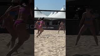 Melissa HumanaParedes Brandie Wilkerson v Taryn Kloth Kristen Nuss pro beachvolleyball Huntington [upl. by Gnemgnok815]