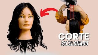 CORTE ESCALONADO PASO A PASO ► TÉCNICA EXPRESS [upl. by Madelin]