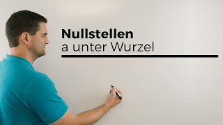 a unter Wurzel bei Nullstellen Gleichungen lösen mit Parameter  Mathe by Daniel Jung [upl. by Leibman]